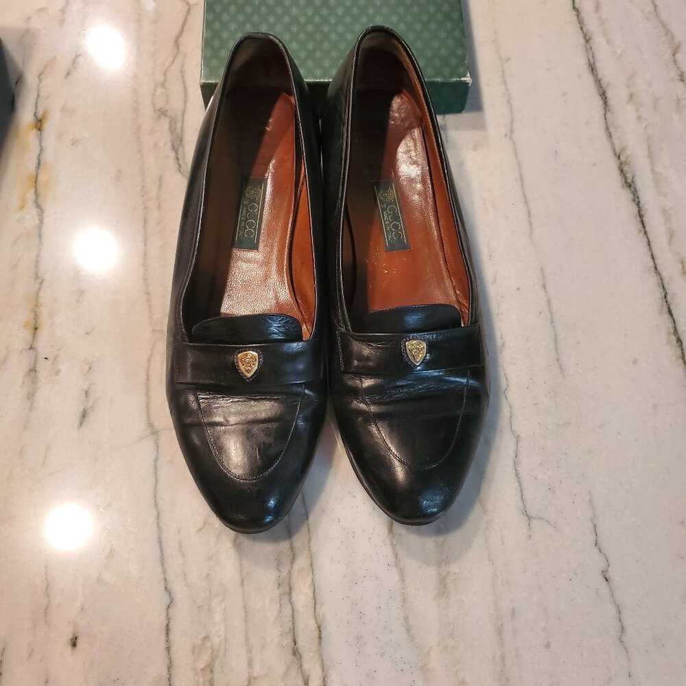Vintage Gucci Loafers Black Women's Size 39.5